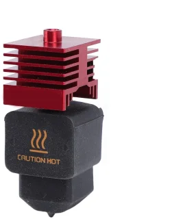 De Allecto 3D-printer hotend 0,6 mm gehard staal, compatibel met Lab A1/A1 Mini, rood in één oogopslag