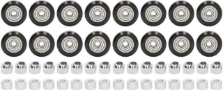 Allecto 3D-printer katrolwielset - 48 stuks zwarte katrolwielen