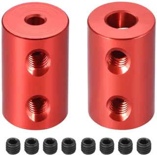 Allecto aluminium stijve koppelingen 5 mm — compact, stijf en precies