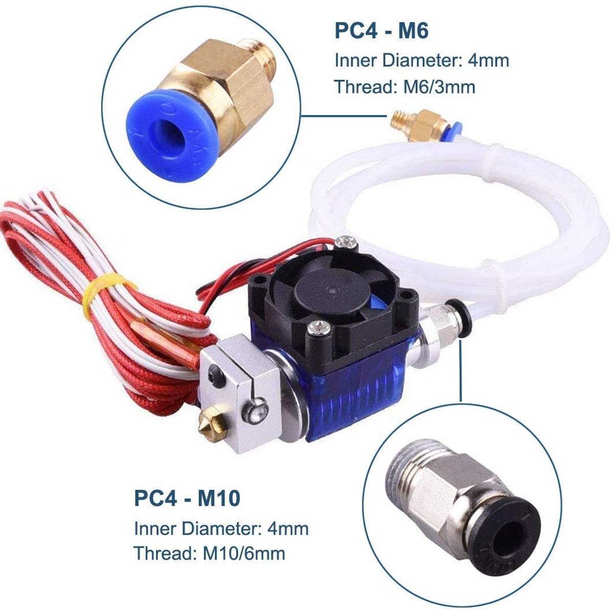Allecto Plus 3D-printer slang PTFE 8m ID2mm OD4mm TL-Feeder