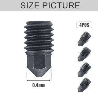 Allecto Plus Gehard Staal Mondstukken 4 stuks 3D-printer Accessoires