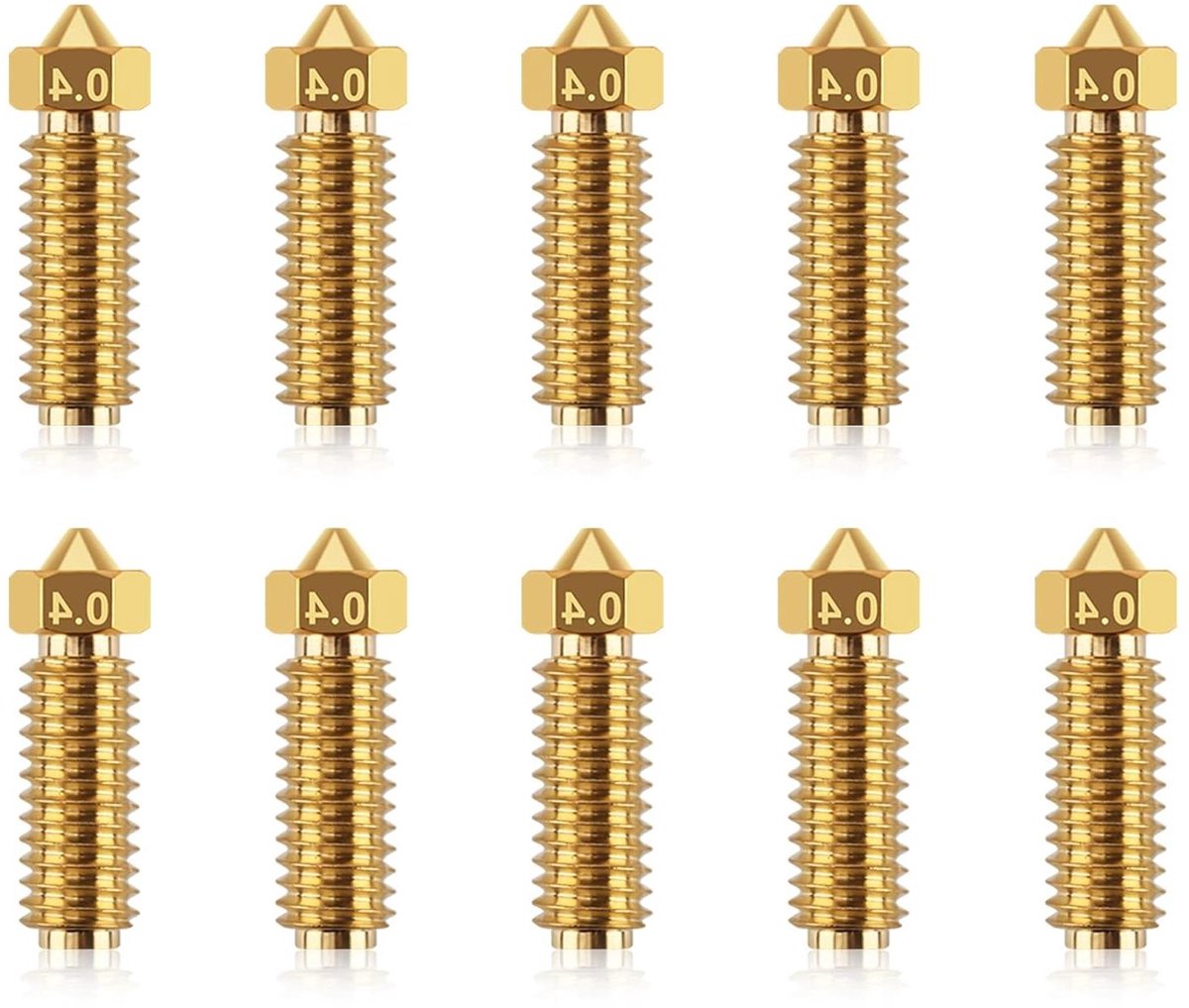 De Allecto Plus Kobra3 3D-Printer Spuitmonden Kit 10 Stuks in één oogopslag