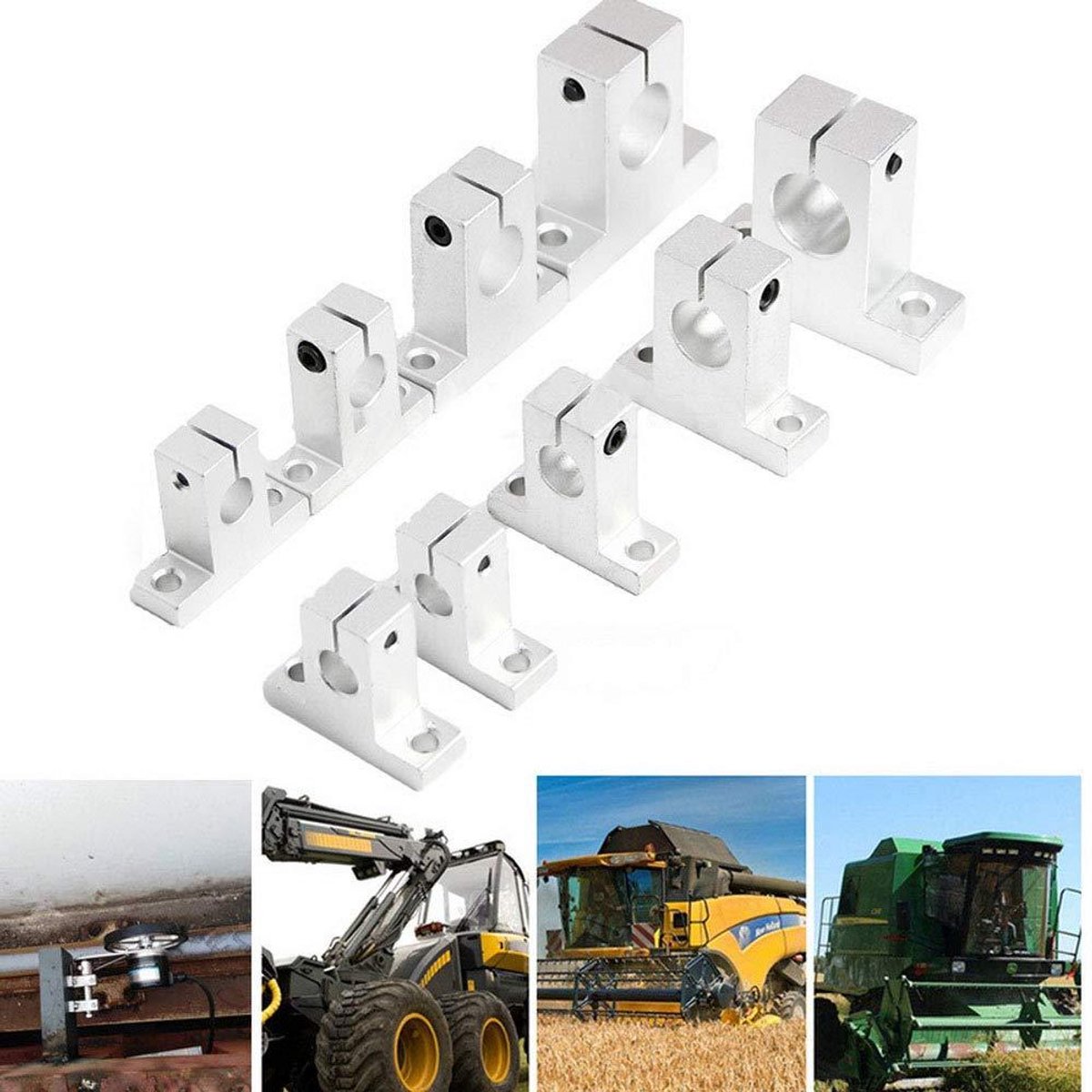 Allecto Plus Lineaire ashouders set 4 stuks 20mm aluminium