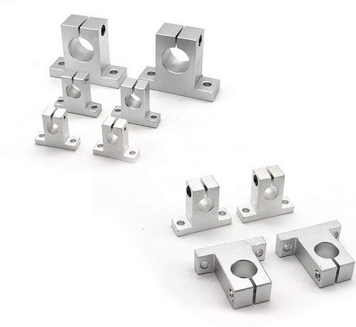 Allecto Plus Lineaire ashouders set 4 stuks 20mm aluminium