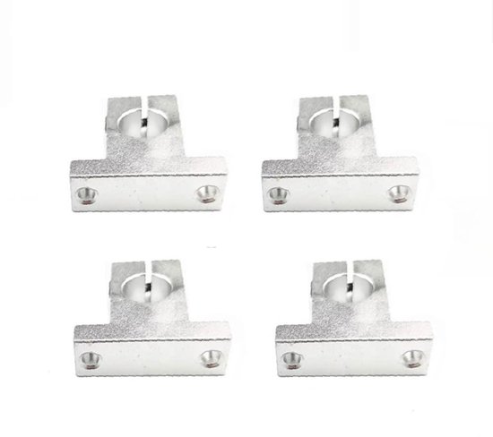 Allecto Plus Lineaire ashouders set 4 stuks 20mm aluminium