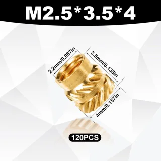Allecto Plus M25x35x4mm Messing Moeren 120 stuks