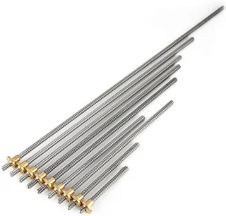 Robuuste T8 schroefdraadstang 8×400 mm — duurzaam en betrouwbaar voor 3D-printers