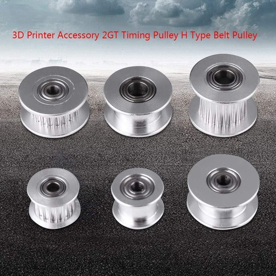 Aluminium distributiepoelie set 3D-printer 3-5 mm 5 stuks