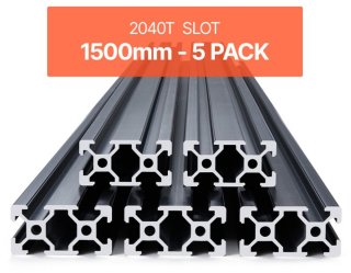 De Aluminium T-sleufprofiel 2040 (20x40 mm) - Set van 5 - 1500 mm - Geanodiseerd Zwart in één oogopslag