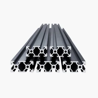 Aluminium T-sleufprofiel 2040 (20x40 mm) - Set van 5 - 1500 mm - Geanodiseerd Zwart