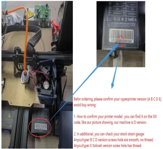 Anycubi hotend montageblok set voor 3d printer