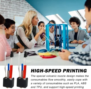 Anycubic Kobra 2 V5 J-Head 3D-printer extruder 0.4 mm - 2 stuks