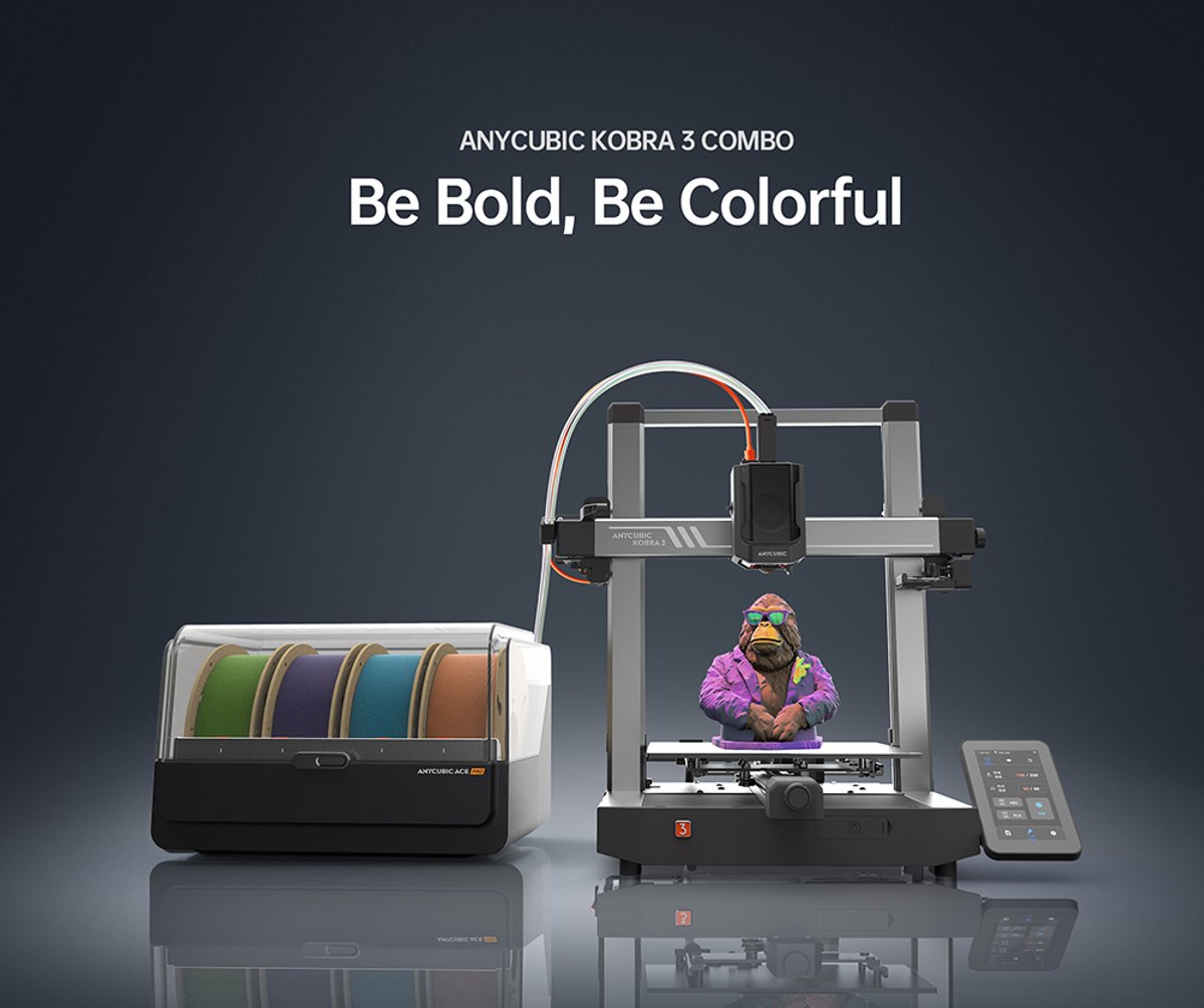 ANYCUBIC Kobra 3 Combo 3D Printer Kit