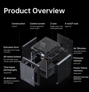 Anycubic Kobra S1 Combo 3D-printer CoreXY 250x250x250 mm