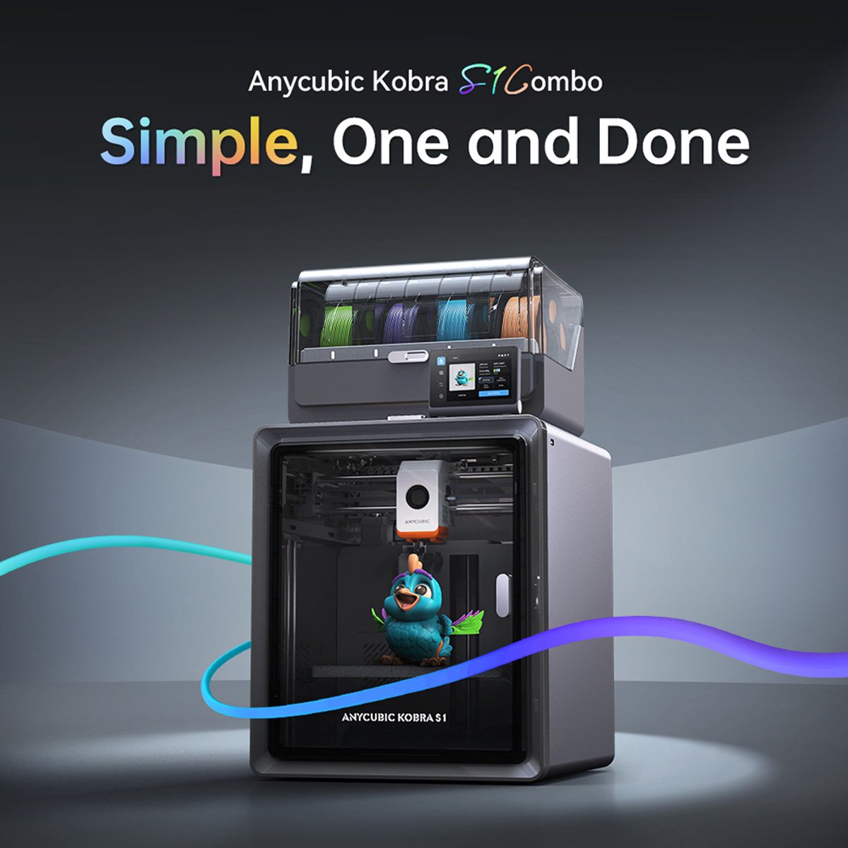 Anycubic Kobra S1 Combo 3D-printer CoreXY 250x250x250 mm