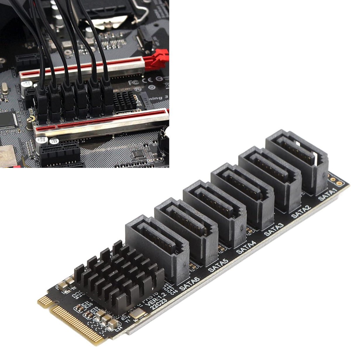 ASM1166 PCIe naar M.2 SATA3.0 Adapterkaart