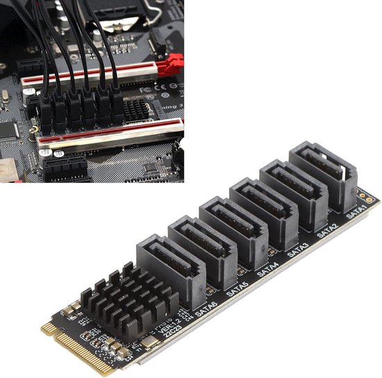 ASM1166 PCIe naar M.2 SATA3.0 Adapterkaart
