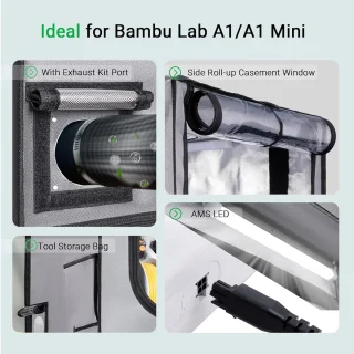 Bambu Lab A1 & A1 Mini 3D-printerkast - Grijs