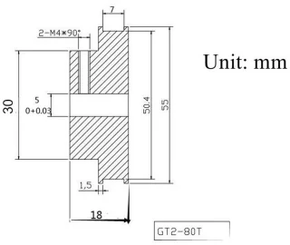 Corexy bewegingsonderdelen set 350mm GT2 open riemen ShopVlot