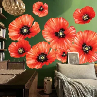 Cosensi muursticker 3d klaproos