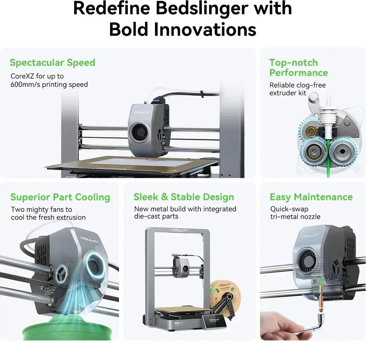 Creality Ender-3 V3 KE 3D Printer Bouwpakket Zwart