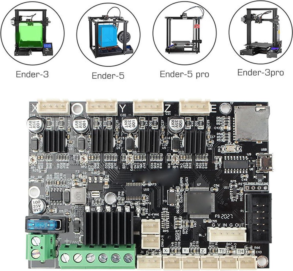 Creality Ender 5 V4.2.7 Silent Board Moederbord