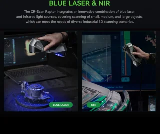 Creality Raptor 3D Scanner Hybrid Blue Laser NIR