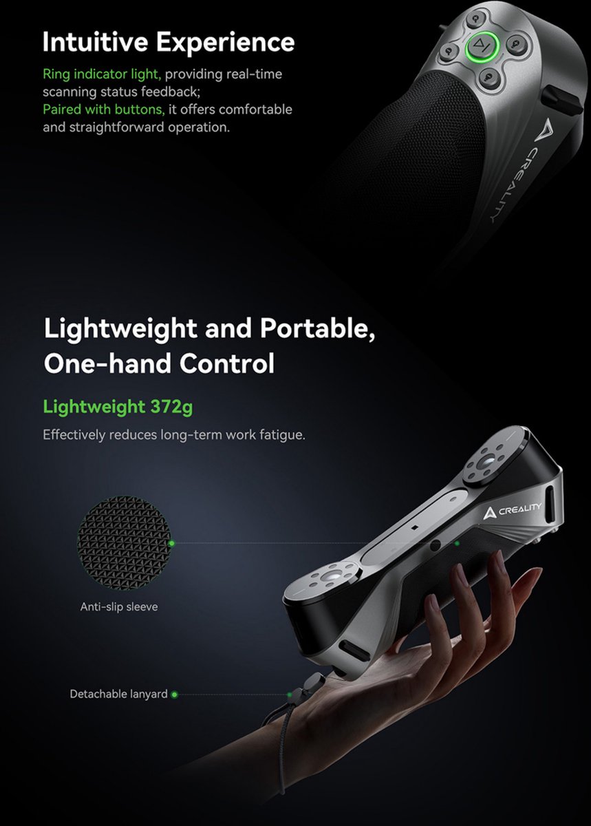 Creality Raptor 3D Scanner Hybrid Blue Laser NIR