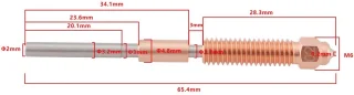 Dailygoods 3d-printer mondstukken 0,2 mm chroomzirkoniumkoper en gehard staal voor K1 Max, K1C, Unicorn, Ender-3 V3