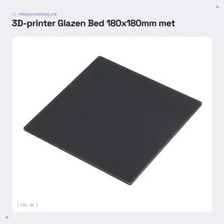 Dailygoods 3d-printerplaat 180x180 mm glazen bed gehard glas
