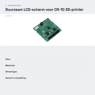 Dailygoods- 3D-printerscherm Origineel LCD-scherm - Compatibel met CR-10/CR-10S300/S400/S500 - Eenvoudige installatie - Duurzaam materiaal - Voor 3D-printer reparatie