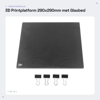 Dailygoods 3d-printplatform 290x290mm glasbed 4mm