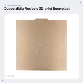 Dailygoods 3D-printplatform dubbelzijdig bouwplaat PEI-gecoat 350 x 350 mm