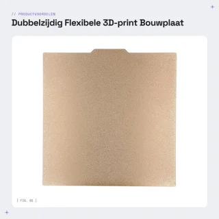 Dailygoods 3D-printplatform dubbelzijdig bouwplaat PEI-gecoat 350 x 350 mm