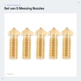 Dailygoods 5 stuks 0.4mm messing 3d printer mondstuk