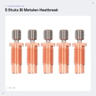 Dailygoods 5 stuks bi-metalen heatbreak