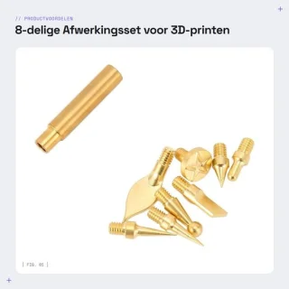 Dailygoods afwerkingsgereedschap 8 stuks trimkoppen 3d-printen