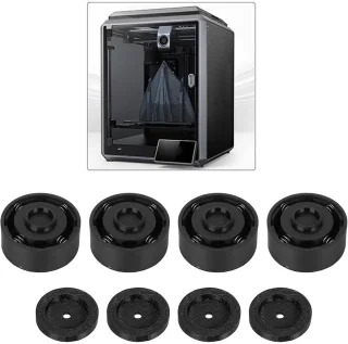 Dailygoods- Anti-vibratiepads set van 4 - Trillingsdempers 3D-printer - Antislip schokabsorberend - Rubber/ABS/legering - Eenvoudige installatie - Geschikt voor CrealityK1-serie