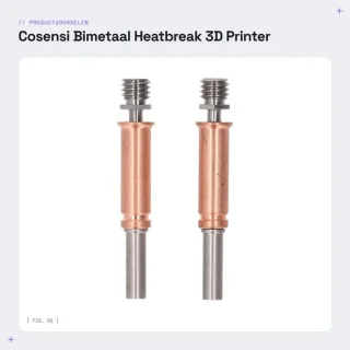 Dailygoods bimetaal heatbreak voor Kobra3 2 stuks