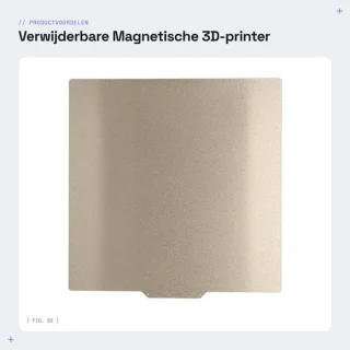 Dailygoods bouwoppervlak flexibele verenstaalplaat - 3d-printerbouwplaat - PEI - 325x325mm - dubbelzijdig