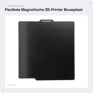 Dailygoods bouwplaat dubbelzijdig 10.12x10.12in 3d printer bed