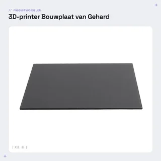 Dailygoods bouwplaat gehard borosilicaatglas 220x240x4mm 3d-printerbed
