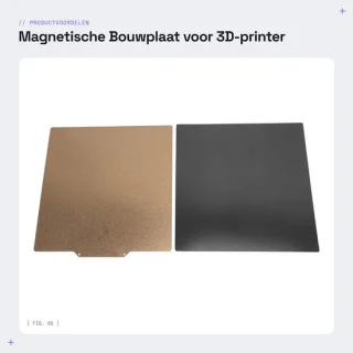 Dailygoods - bouwplaat magnetisch 255x245mm - PEI-verenstaal - dubbelzijdig