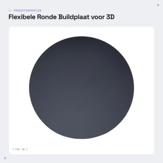 Dailygoods buildplaat flexibel ronde PEI 240mm 4mm