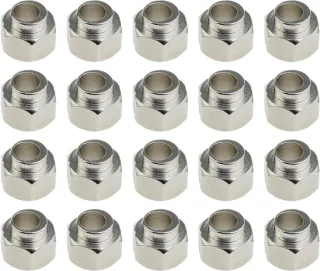 Dailygoods excentrische spacers 20 stuks - 5 mm binnendiameter - koolstofstaal vernikkeld