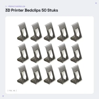 Dailygoods glasplaat clips 50 stuks bedclips 3d-printer