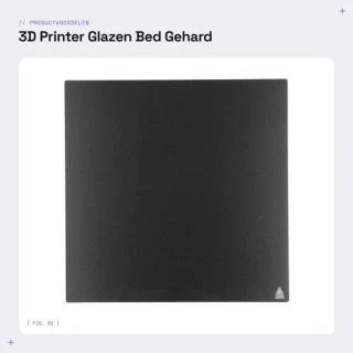 Dailygoods glazen bed 235x235x4mm gehard glas verwarmd bed