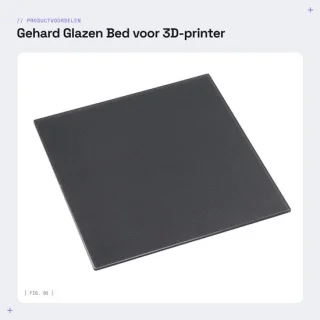 Dailygoods glazen bed gehard 3d-printer bouwoppervlak 220 x 240 x 4 mm compatibel met anycubic mega s