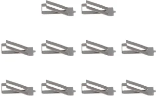 Dailygoods - glazen bedveer-twistclip set van 10 - roestvrij staal