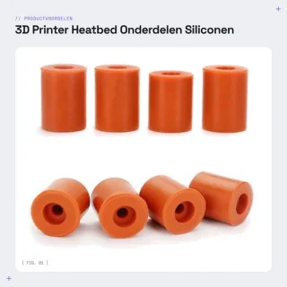 Dailygoods heatbed siliconen buffers - 8 stuks - niveaueringssteunen
